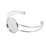1 Cabochon steunarmband + 1 glazen cabochon 25 mm N°01