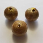 Ronde kraal Paper Mache GT 30mm Lichtbruin