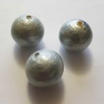 Ronde kraal Paper Mache GT 30mm Grijs Blauw