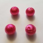 Geweven draad kraal 15 mm Roze