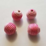 Geweven kralendraad 19 mm Roze