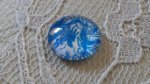 glas cabochon 12mm blauwe bloem 040 