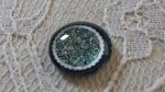 glazen cabochon rond 12mm bloem 030 