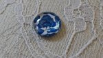 glas cabochon rond 12mm blauwe bloem 017 