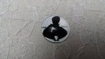 glazen cabochon rond 10mm cat 009 