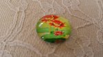 glazen cabochon rond 20mm bloem 01-051 