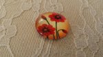 glazen cabochon rond 20mm bloem 01-049 