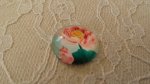 glas cabochon rond 20mm bloem 01-048 