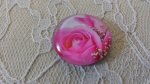 glazen cabochon rond 20mm bloem 01-037 