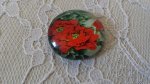 glazen cabochon rond 20mm bloem 01-035 