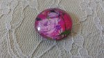 glazen cabochon rond 20mm bloem 01-034 