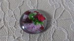 glazen cabochon rond 20mm bloem 01-020 