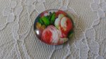 glazen cabochon rond 25mm bloem 01-039 