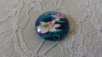 glazen cabochon rond 25mm bloem 01-032 
