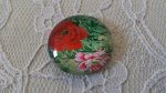 glazen cabochon rond 25mm bloem 01-029 