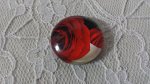 glazen cabochon rond 25mm bloem 01-027 