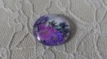 glazen cabochon rond 25mm bloem 01-010 