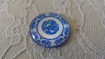 glazen cabochon rond 25mm bloem 039 