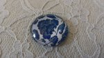 glazen cabochon rond 25mm bloem 026 