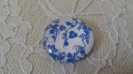 glazen cabochon rond 25mm bloem 019 