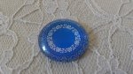 glazen cabochon rond 25mm bloem 017 