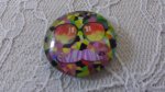 glazen cabochon rond 25mm snor 040 
