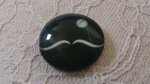 glazen cabochon rond 25mm snor 039 