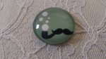 glazen cabochon rond 25mm snor 035 