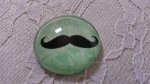 glazen cabochon rond 25mm snor 024 
