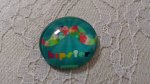 glazen cabochon rond 25mm snor 022 