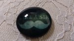 glazen cabochon rond 25mm snor 021 
