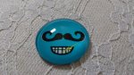 glazen cabochon rond 25mm snor 019 