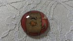 glazen cabochon rond 25mm snor 009 