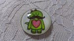 glazen cabochon rond 25mm snor 007 