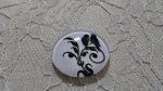 cabochon rond glas 25mm vogels 022 