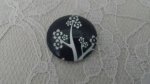 glazen cabochon rond 25mm vogels 020 