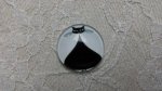 glazen cabochon rond 25mm cat 010 
