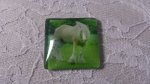 vierkante glazen cabochon 30mm 010 