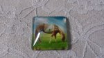 vierkante glazen cabochon 30mm 001 