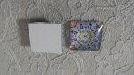 vierkante glazen cabochon 25mm 042 