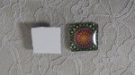 vierkante glazen cabochon 25mm 039 