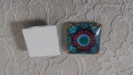 vierkante glazen cabochon 25mm 037 