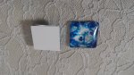 vierkante glazen cabochon 25mm 027 