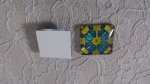 vierkante glazen cabochon 25mm 026 