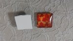vierkante glazen cabochon 25mm 025 