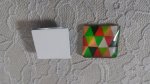 vierkante glazen cabochon 25mm 018 