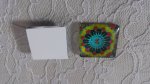 vierkante glazen cabochon 25mm 008 