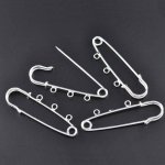 Set van 20 zilveren verpleegsterspeldhouders 3 ringen 70x20mm N°003 