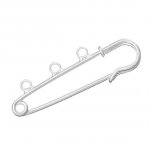 Brochehouder Zilver 3 ringen 50x15 mm N°002-par1 