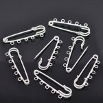 Set van 30 zilveren speldhouders 5 ringen 50x15 mm N°001